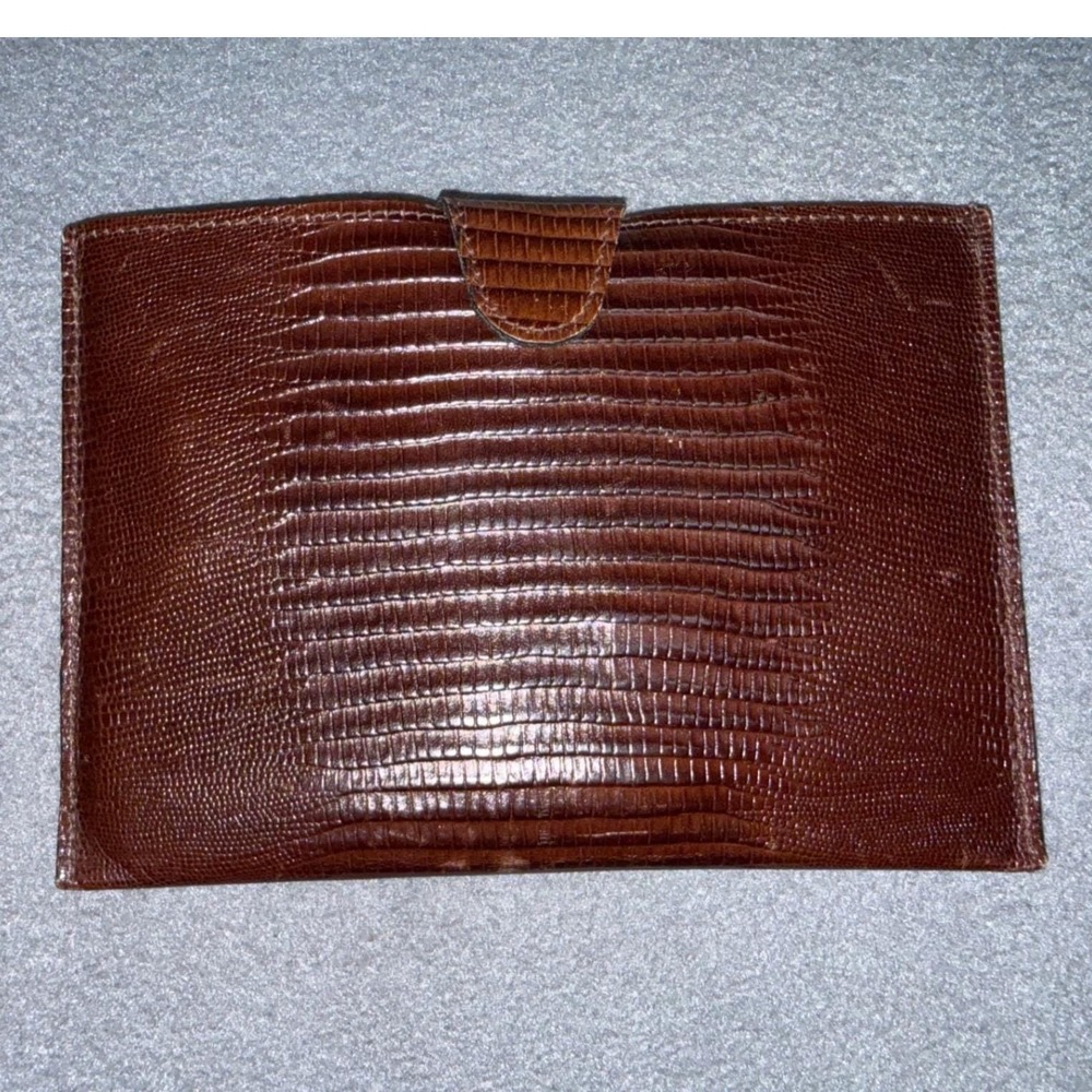 Rare Neiman Marcus West‎ Germany Travel Kit Embossed Leather Case & Accessories - Picture 2 of 7